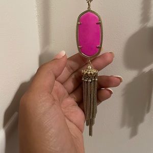 Kendra Scott Magenta Pink Rayne Necklace